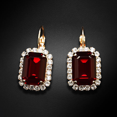 Auskarai "Lurdes II (Siam)" su Swarovski™ kristalais